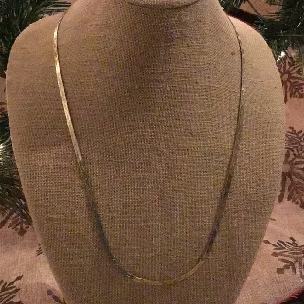 Italian 925 vintage gold colored chain necklace jewelry 30” - Picture 1 of 4